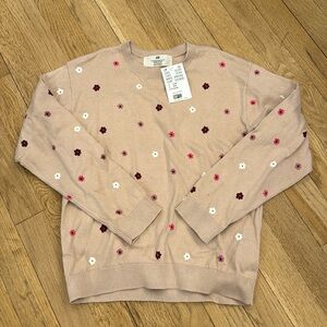 Brand new never worn h and m floral sweater